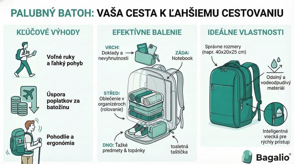 Výhody palubného batohu