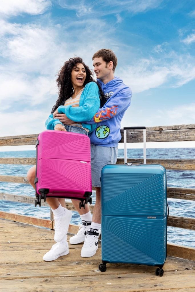 skořepinová zavazadla značky American Tourister