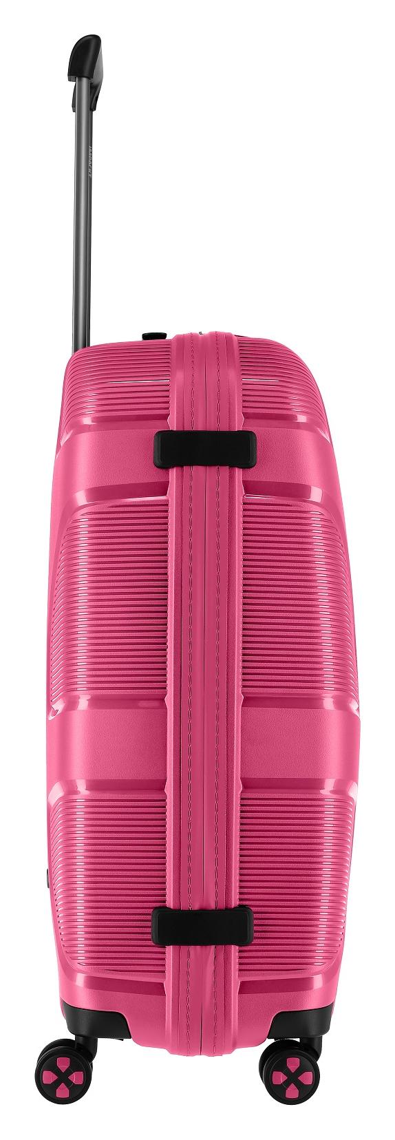 Veľký škrupinový kufor IMPACKT IP1 L Flora pink.

4 odolné dvojkolieska otočné o 360°
systém Click & Roll s tlačidlom na rýchlu výmenu koliesok bez použitia náradia
integrovaný TSA zámok
obojstranný systém balenia s kompresnými popruhmi a dvoma deliacimi priečkami
vodoodpudivý zips
odľahčená hliníková rukoväť s aretáciou
podšívka vyrobená zo 100 % z recyklovaného polyesteru
škrupina vyrobená zo 46 % z recyklovaného polypropylénu
produkt vhodný pre vegánov
predĺžená záruka 6 rokov