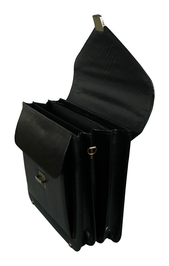 Pánska aktovka REAbags 7173B-TR - čierna/nikel