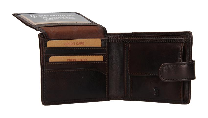 Pánska kožená peňaženka Lagen 1997/T Dark brown – Obrázok 5