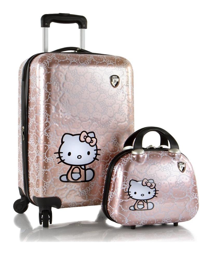 Detský kufrík Heys Kids Hello Kitty Metallic - súprava 2 ks