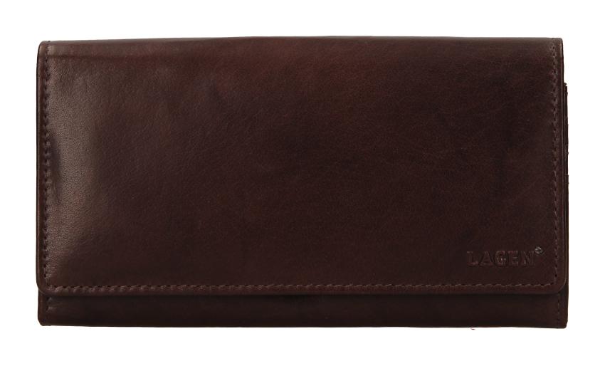 Dámska kožená peňaženka Lagen V13 Dark brown Dámska kožená peňaženka Lagen V13 Dark brown