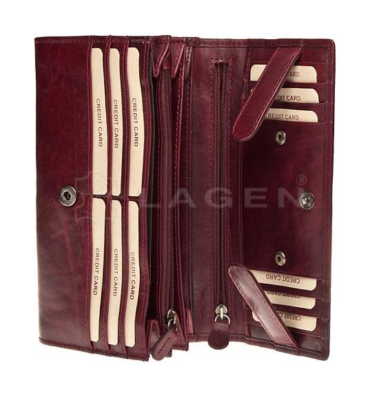 Dámska kožená peňaženka Lagen V40/T Wine Dámska kožená peňaženka Lagen V40/T Wine