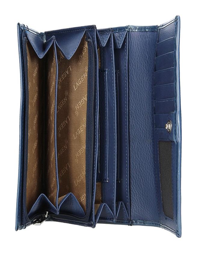 Dámska kožená peňaženka Lagen 50042 Blue