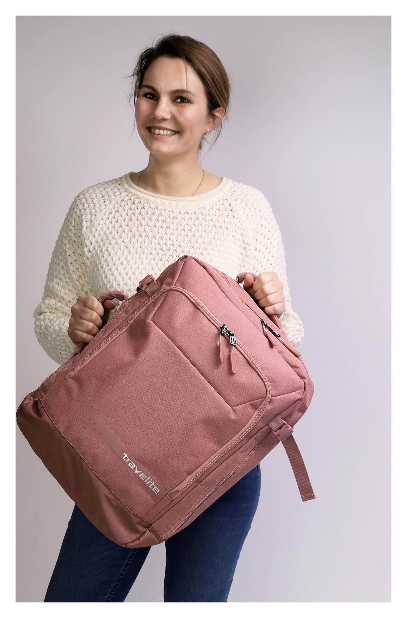 Príručná batožina 55x40x20 Travelite Kick Off Multibag Backpack Rosé