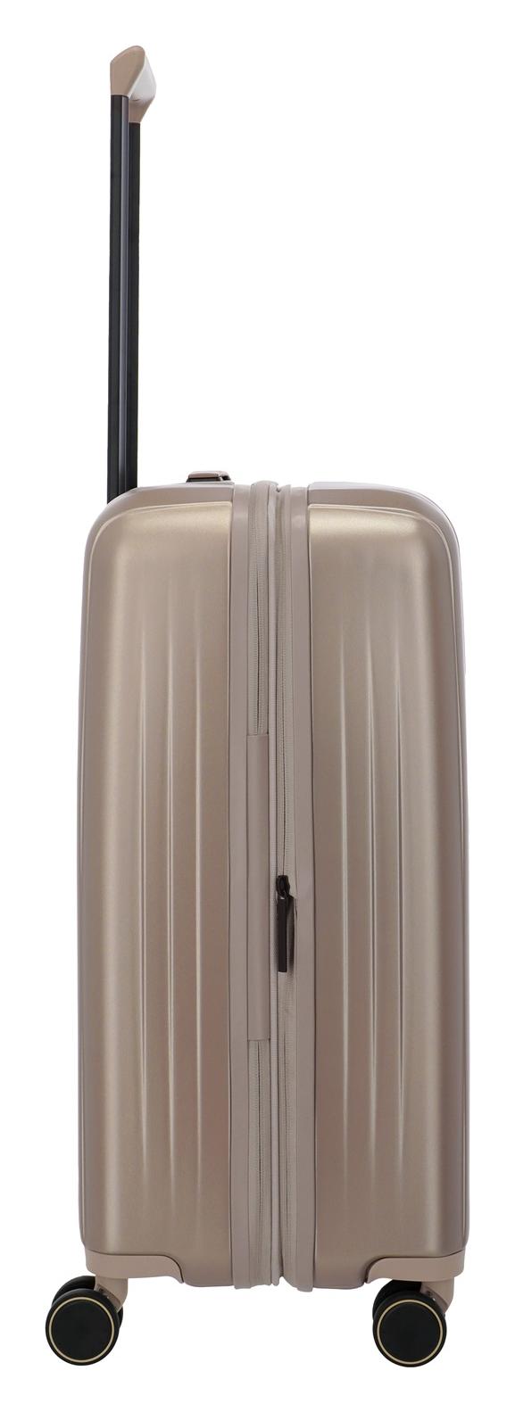 Stredný škrupinový kufor na kolieskach Travelite BARBARA Novelty M Satin Nude