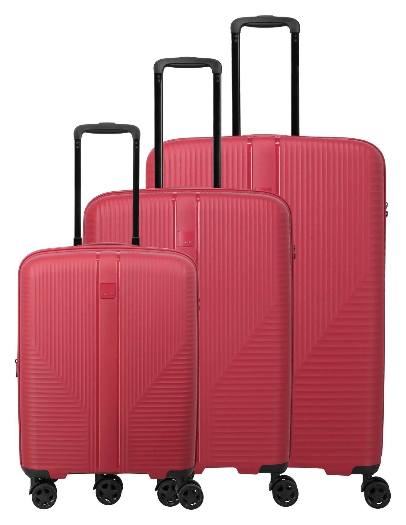 Sada cestovných kufrov Travelite Air Stripe S exp, M exp, L Red