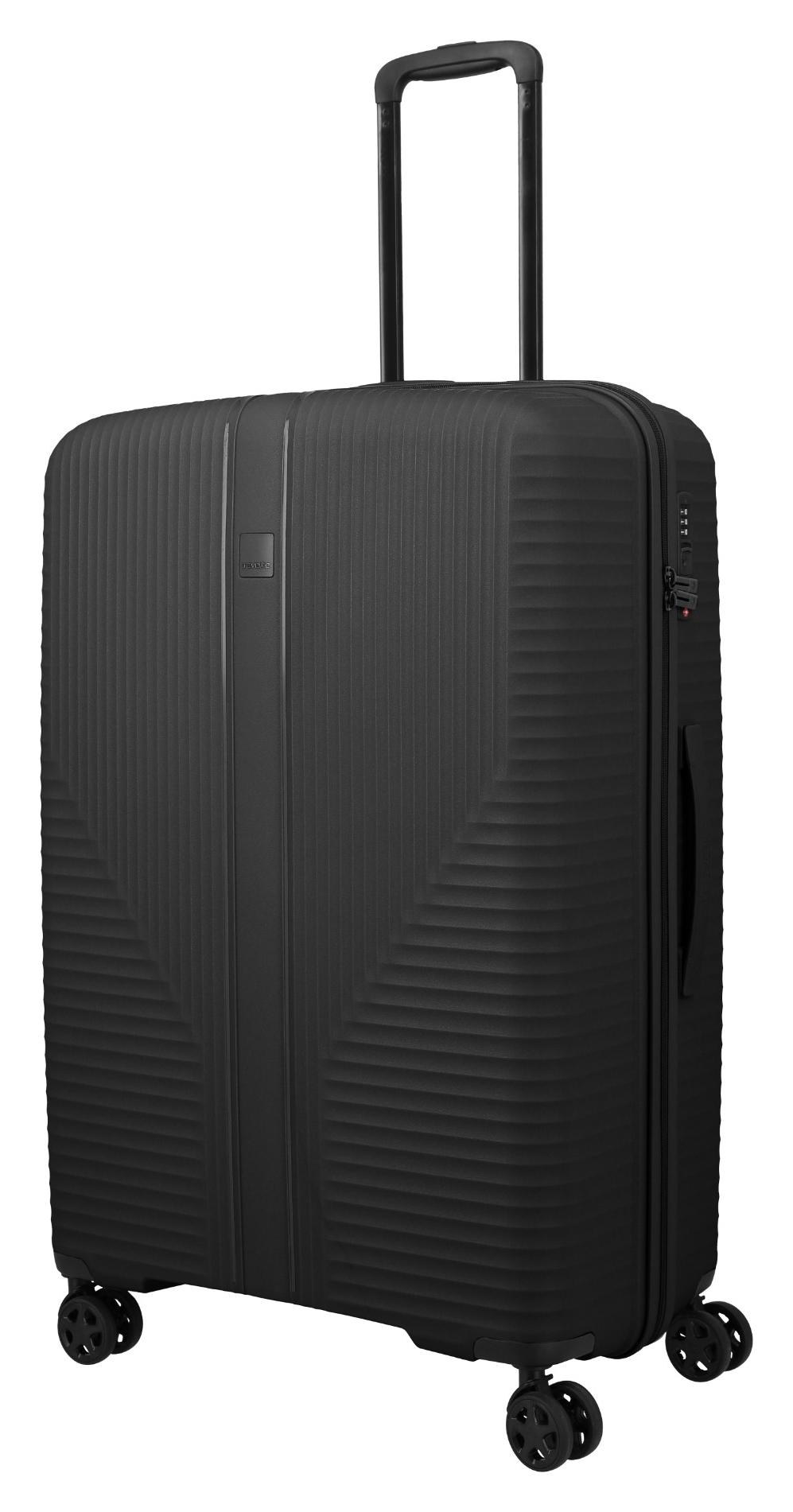 Veľký škrupinový kufor Travelite Air Stripe L Black