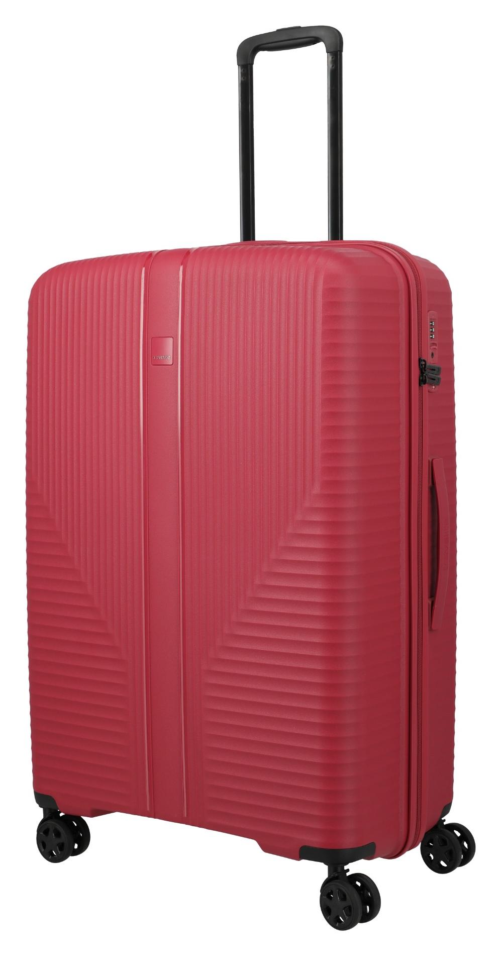 Veľký škrupinový kufor Travelite Air Stripe L Red