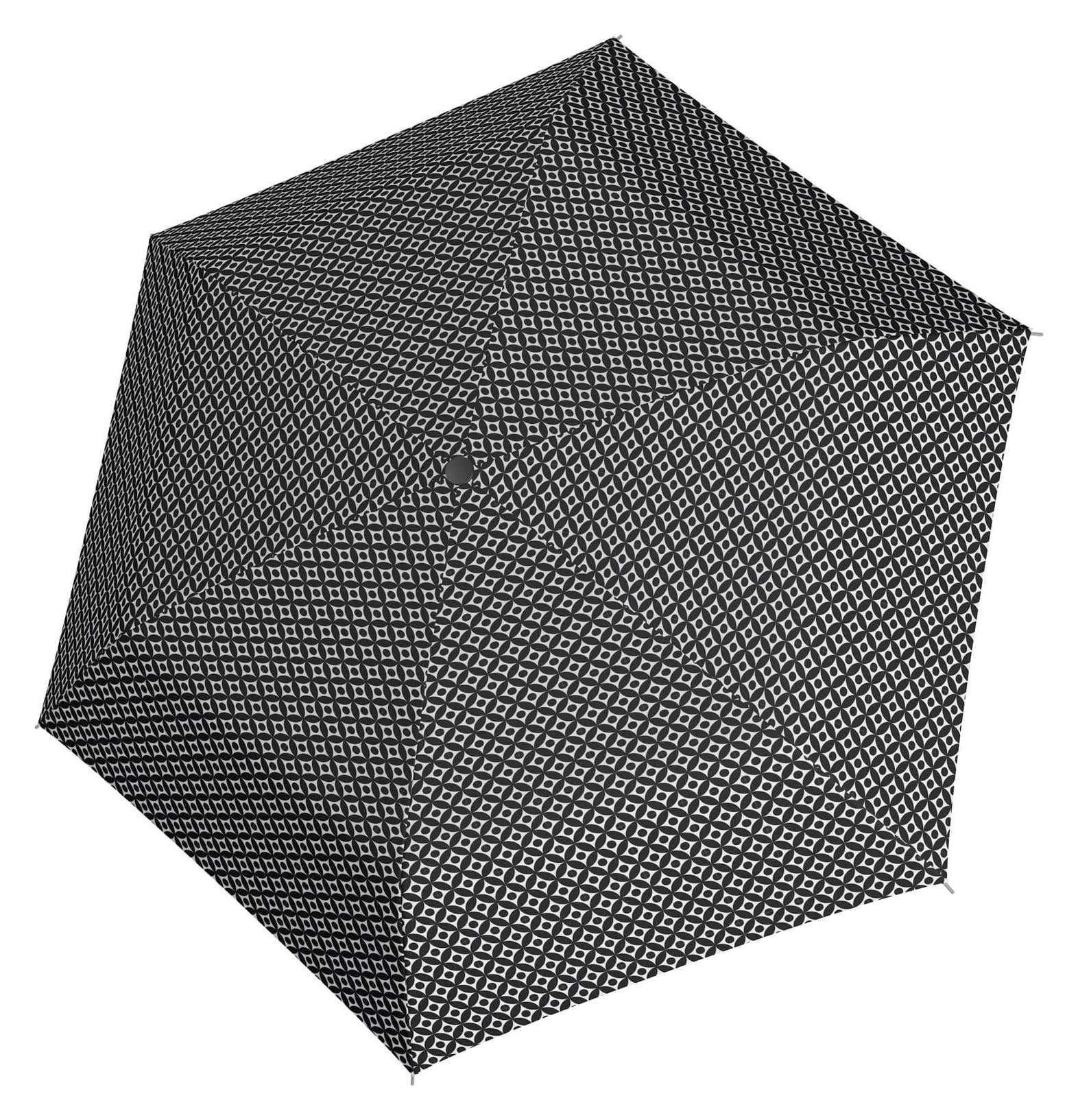 Skladací dáždnik Doppler Carbonsteel Mini Slim Minimals Black