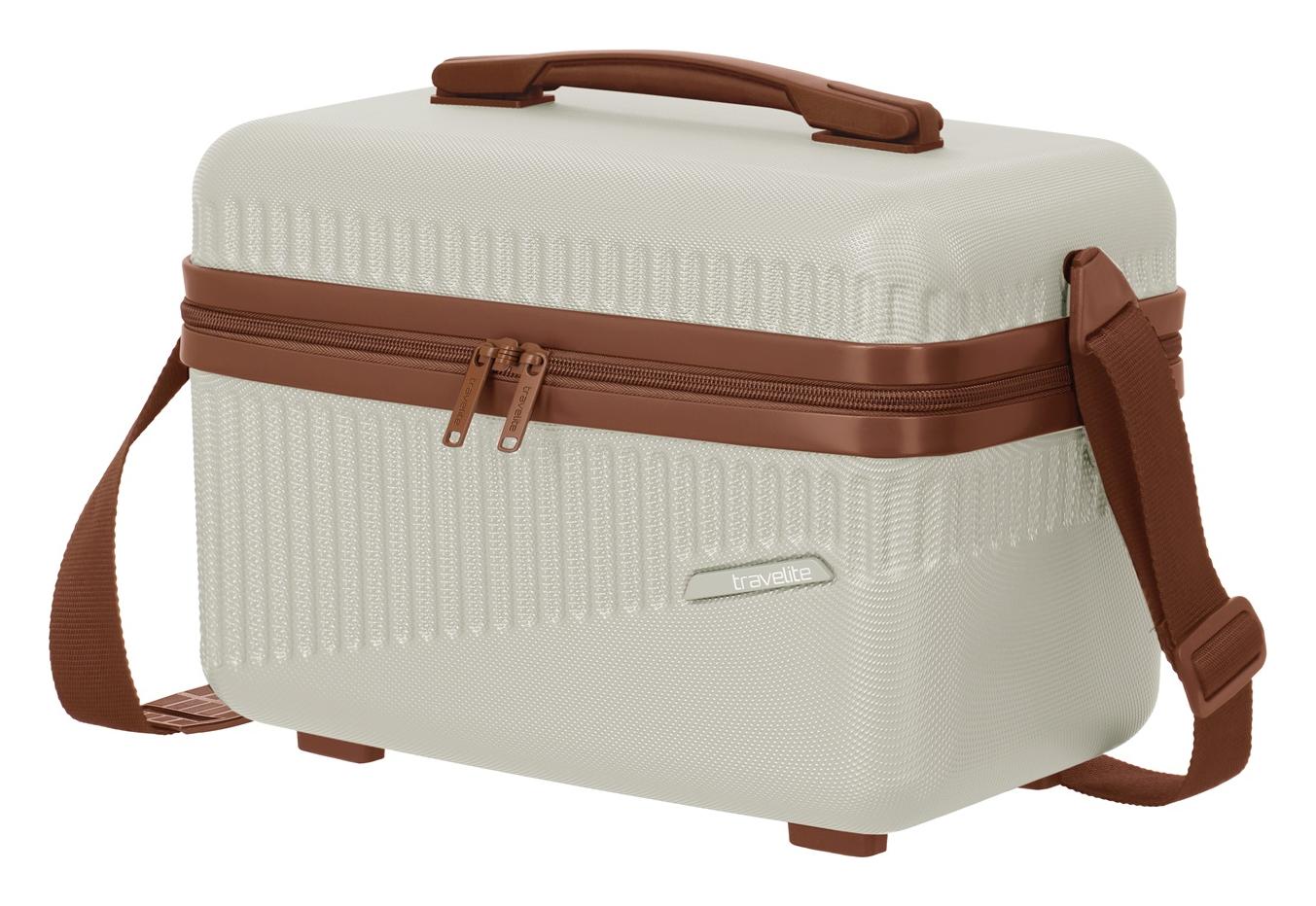 Kozmetický kufrík Travelite Bali Beautycase White/cognac