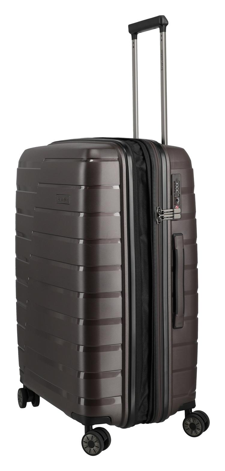 Stredný škrupinový kufor na kolieskach Travelite Air Base M Coffee – Obrázok 6