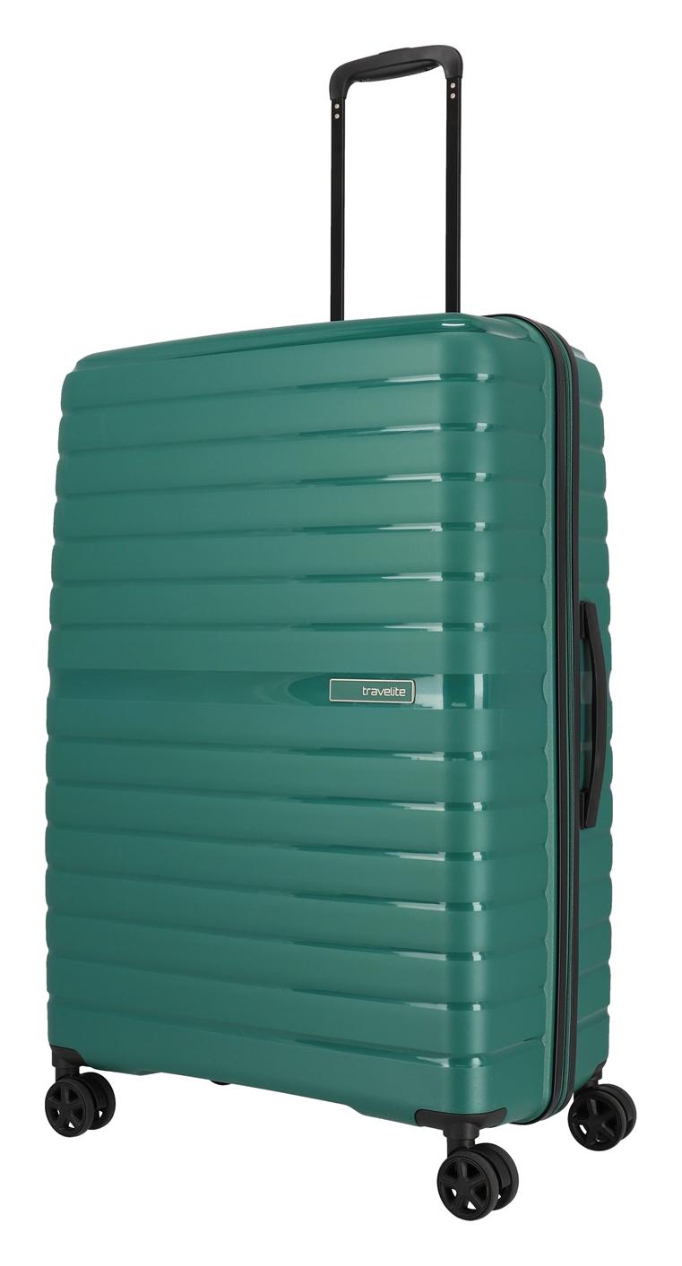 Veľký škrupinový kufor Travelite Trient L Green