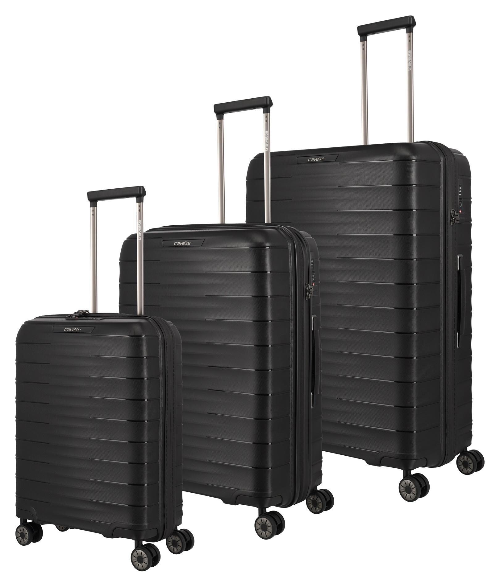 Sada cestovných kufrov Travelite Mooby S,M,L Black