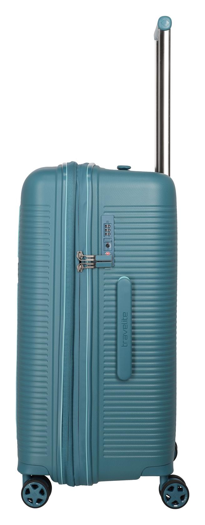 Stredný kufor na kolieskach Travelite Roomer Trunk M Aqua – Obrázok 4