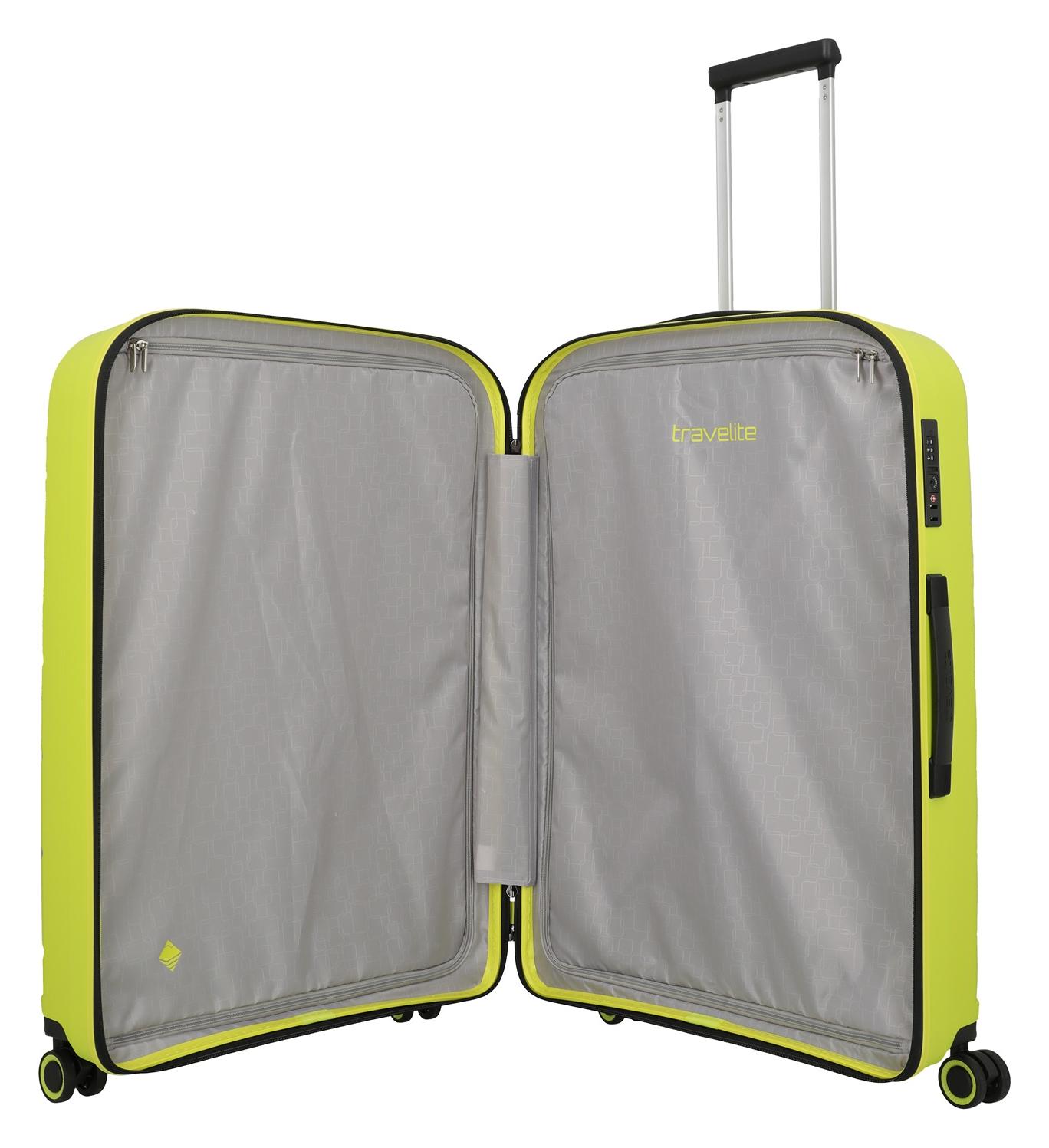 Veľký škrupinový kufor na kolieskach Travelite Burano L Apple green – Obrázok 6