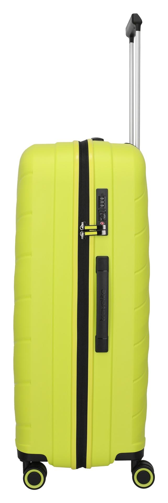 Veľký škrupinový kufor na kolieskach Travelite Burano L Apple green – Obrázok 3