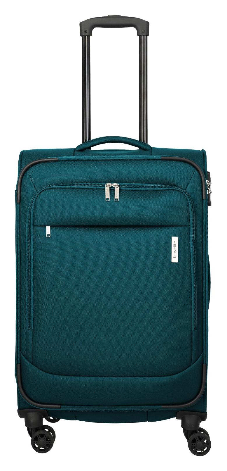 Stredný textilný kufor Travelite Priego M Petrol