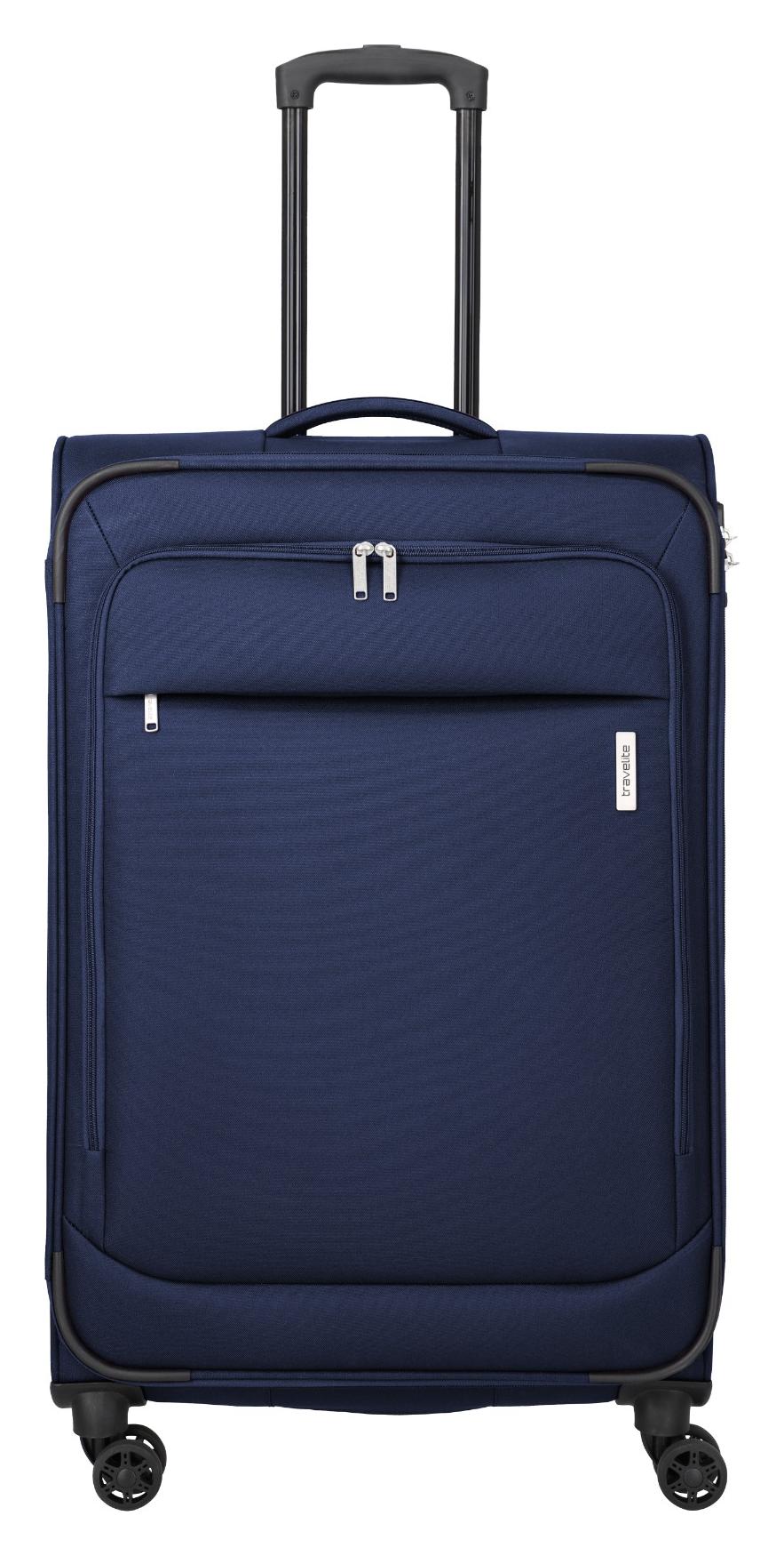 Veľký textilný kufor na kolieskach Travelite Priego L Navy