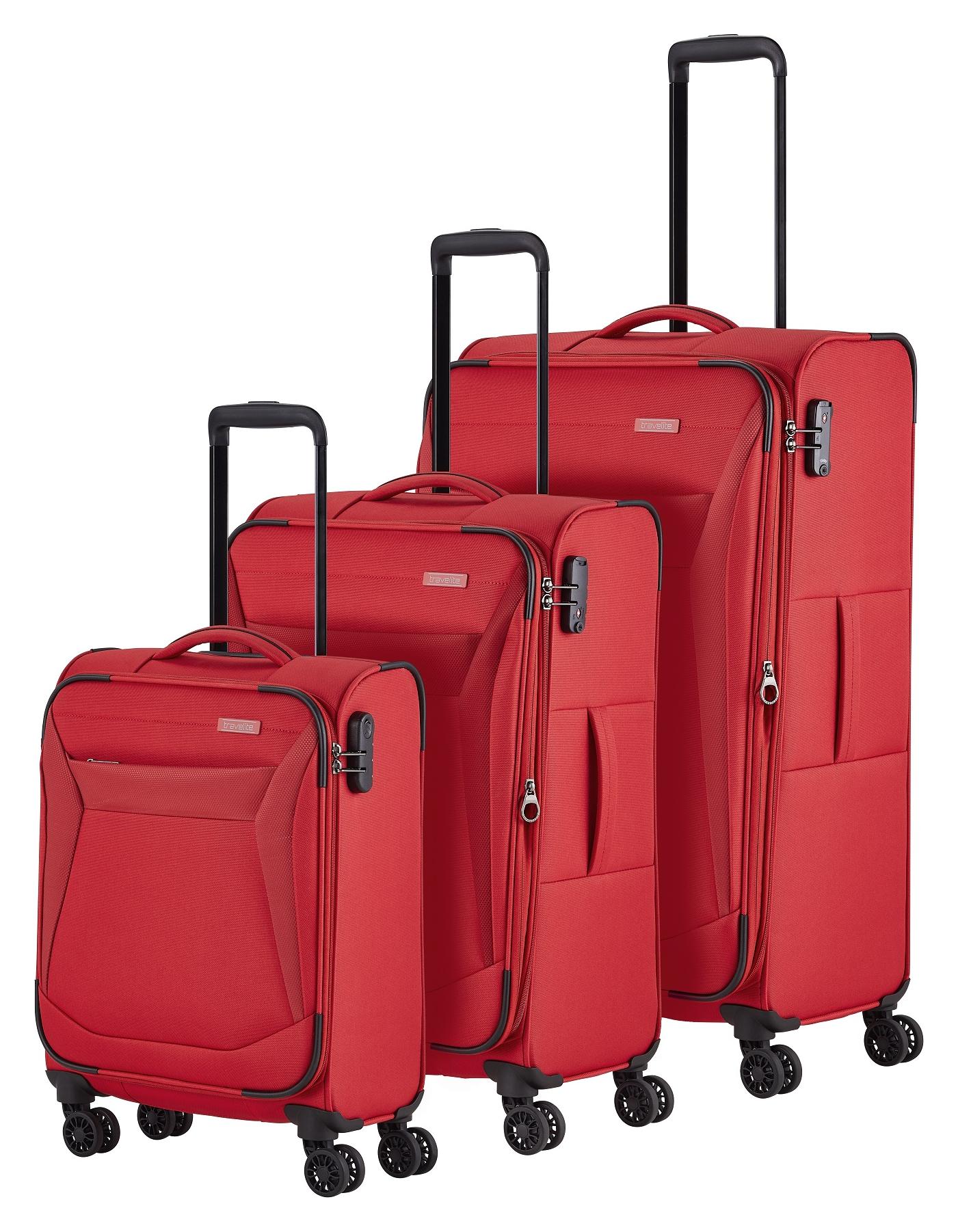 Sada cestovných kufrov Travelite Chios S,M,L Red