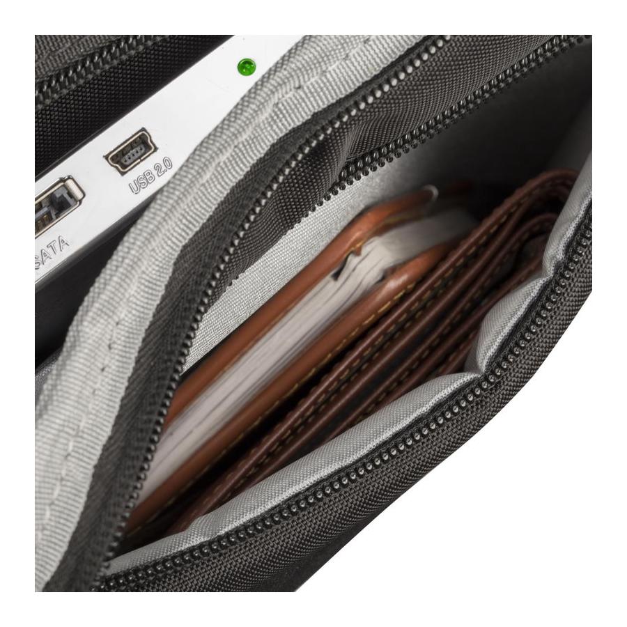Pánska taška na notebook Riva Case Tiergarten 8530 Black – Obrázok 5