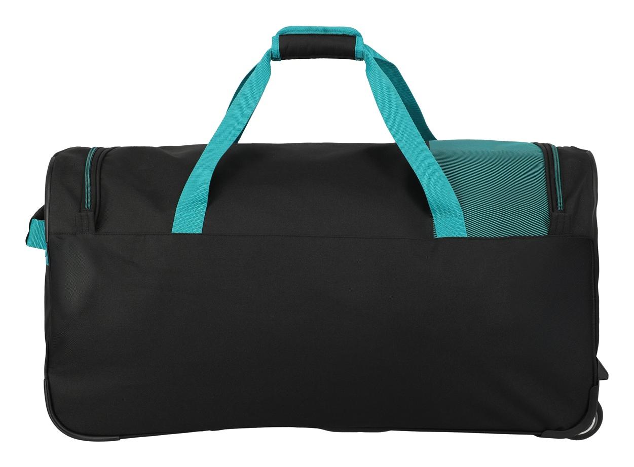 Cestovná taška na kolieskach Travelite Basics Fresh Wheeled duffle L Black/petrol – Obrázok 4