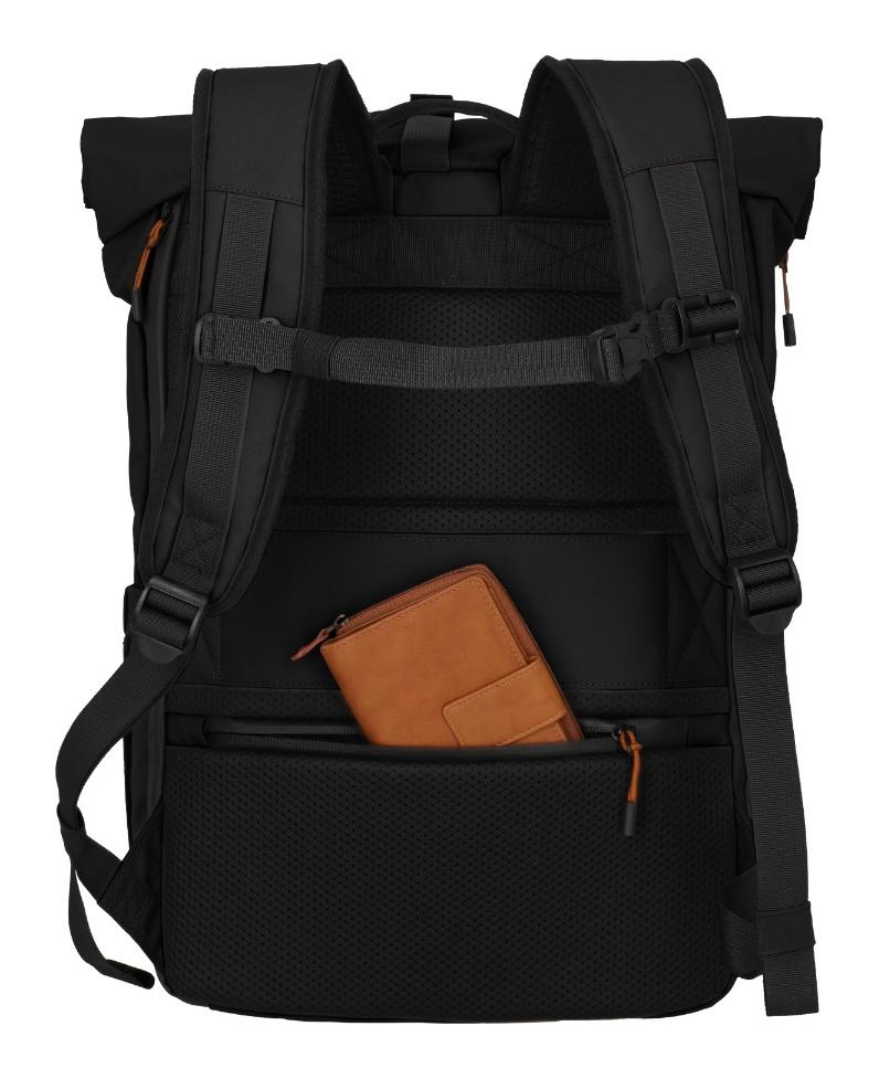 Rolovací ruksak Travelite Briize Backpack M Roll-Up Black (obrázok 6)