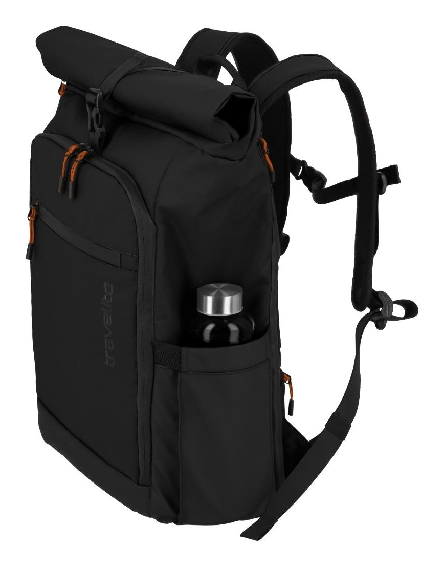 Rolovací ruksak Travelite Briize Backpack M Roll-Up Black (obrázok 3)