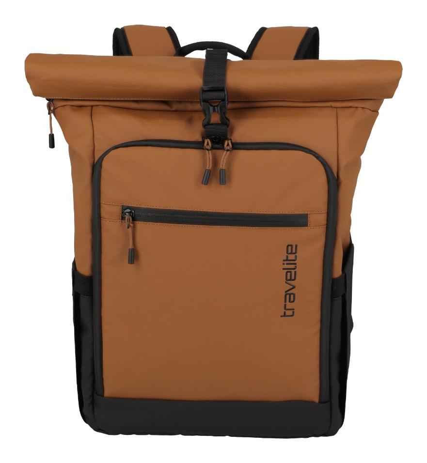 Rolovací ruksak Travelite Briize Backpack M Roll-Up Curry