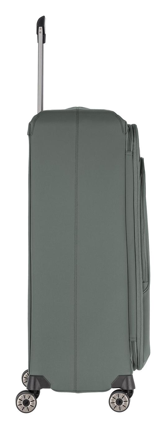 Veľký textilný kufor na kolieskach Travelite Priima L Olive.

4 dvojkolieska otočné o 360°
ľahká výsuvná rukoväť s aretáciou
integrovaný TSA zámok
integrovaný expandér
veľké predné vrecko na zips
vnútorná priehradka na košele s 2 integrovanými vreckami na zips
vynímateľný baliaci panel
vnútorné vrecúško na zips
kompresné popruhy
spevnené rohy pre extra bezpečie a vyššiu odolnosť
ergonomické horné a bočné madlo
vonkajší materiál z odolného recyklovaného nylonu
podšívka z recyklovaného polyesteru
pevná a ľahká sklolaminátová konštrukcia
predĺžená záruka 3 roky