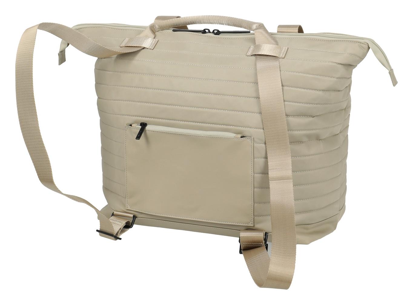 Dámsky batoh a kabelka 2v1 Travelite BARBARA Stepp 2 in 1 Shopper Satin nude – Obrázok 5