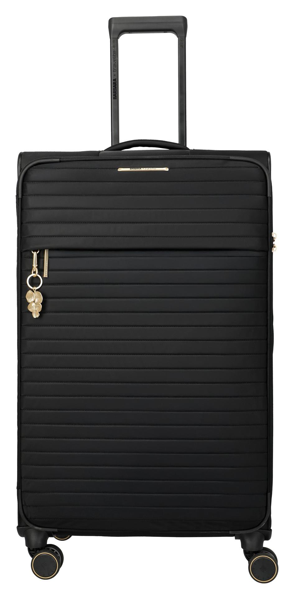 Veľký textilný kufor na kolieskach Travelite BARBARA Stepp L Black