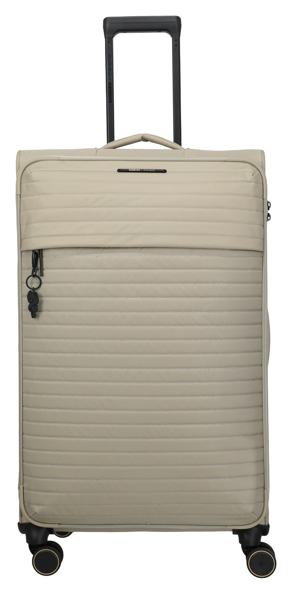 Veľký textilný kufor na kolieskach Travelite BARBARA Stepp L Satin nude