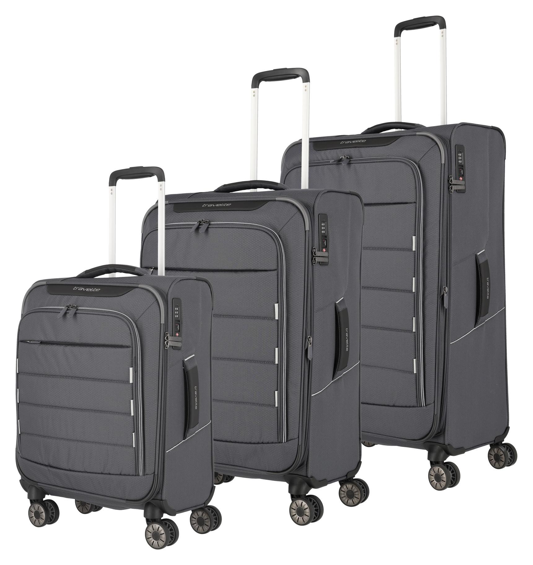 Sada cestovných kufrov Travelite Skaii 4w S,M,L Anthracite