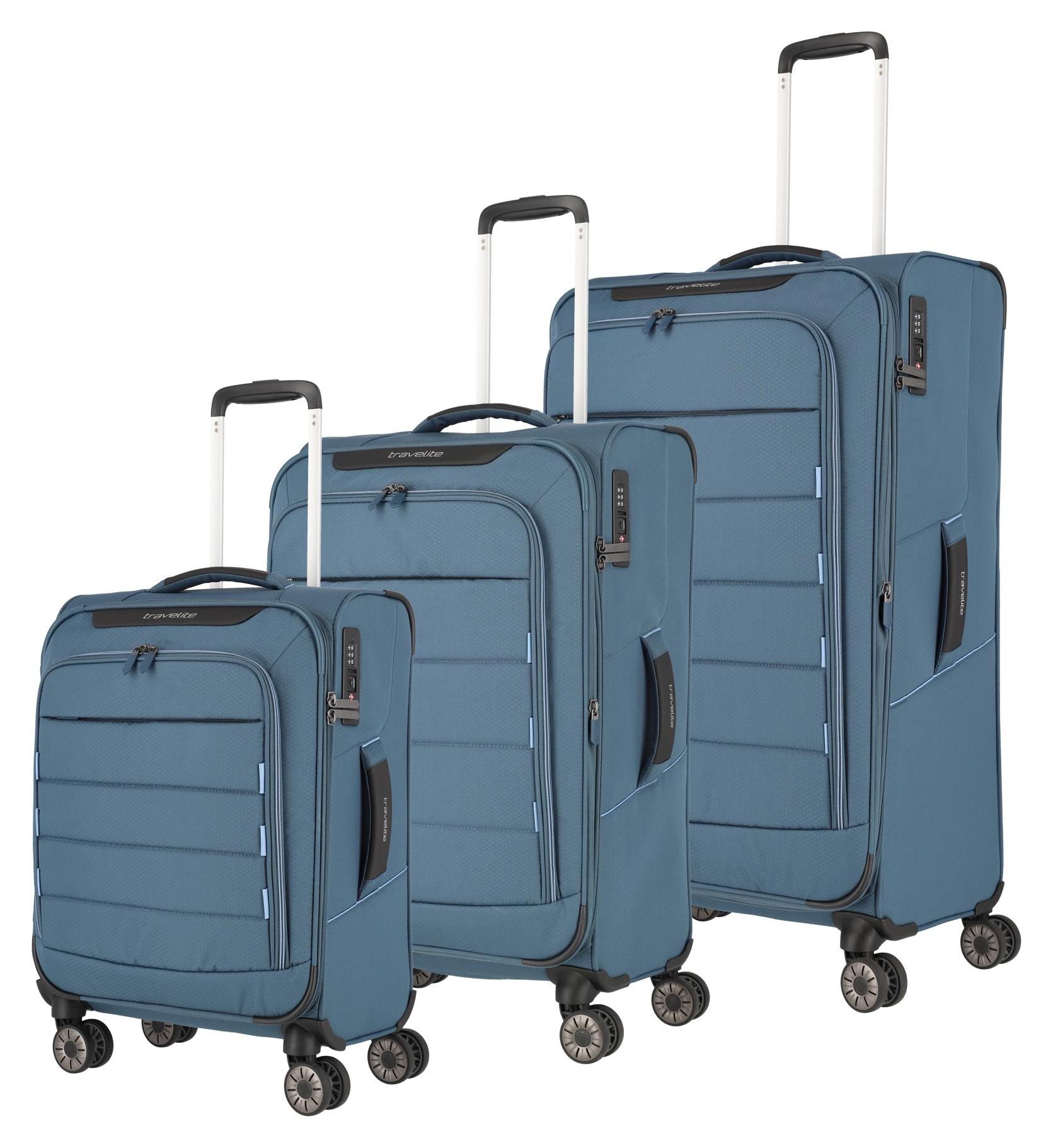 Sada cestovných kufrov Travelite Skaii 4w S,M,L Blue Sada cestovných kufrov Travelite Skaii 4w S,M,L Blue