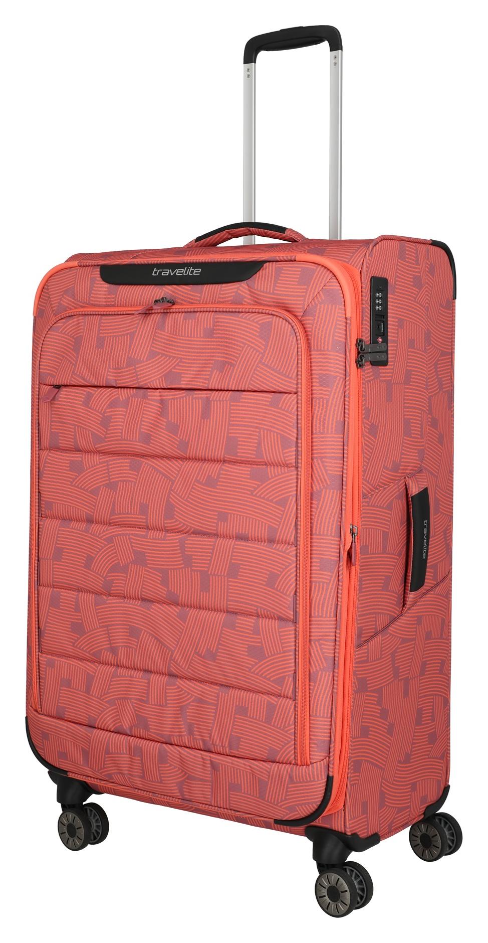 Veľký cestovný kufor Travelite Skaii 4w L Print Peach