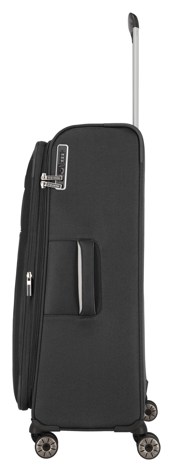 Veľký textilný kufor na kolieskach Travelite Miigo 4w L Black – Obrázok 4