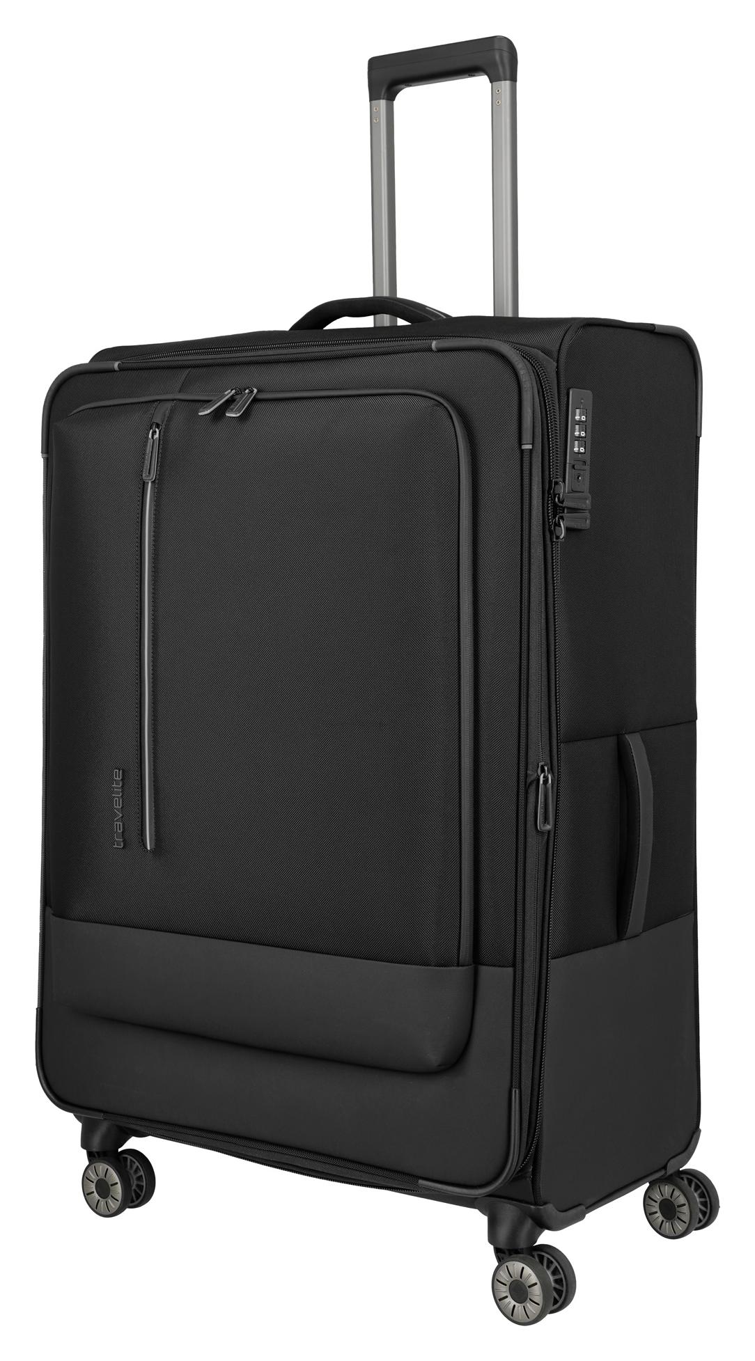 Veľký textilný kufor na kolieskach Travelite Crosslite XL Black