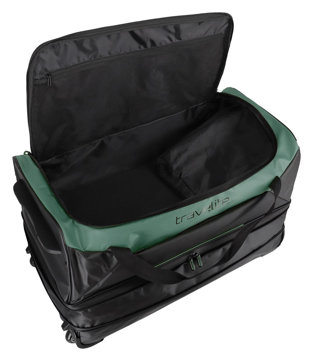 Cestovná taška na kolieskach Travelite Basics Wheeled Duffle exp. Black/green – Obrázok 6