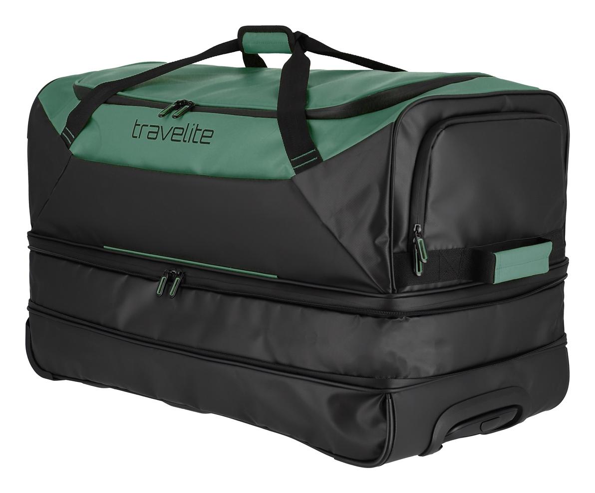 Cestovná taška na kolieskach Travelite Basics Wheeled Duffle exp. Black/green – Obrázok 5