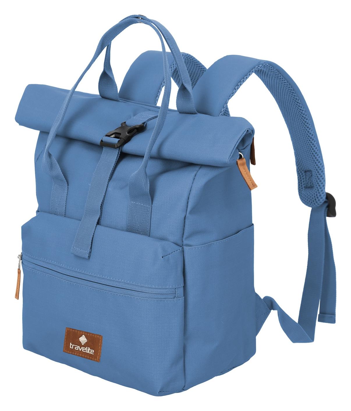Roll-top batoh Travelite Basics Short Handle Roll-up Denim Roll-top batoh Travelite Basics Short Handle Roll-up Denim