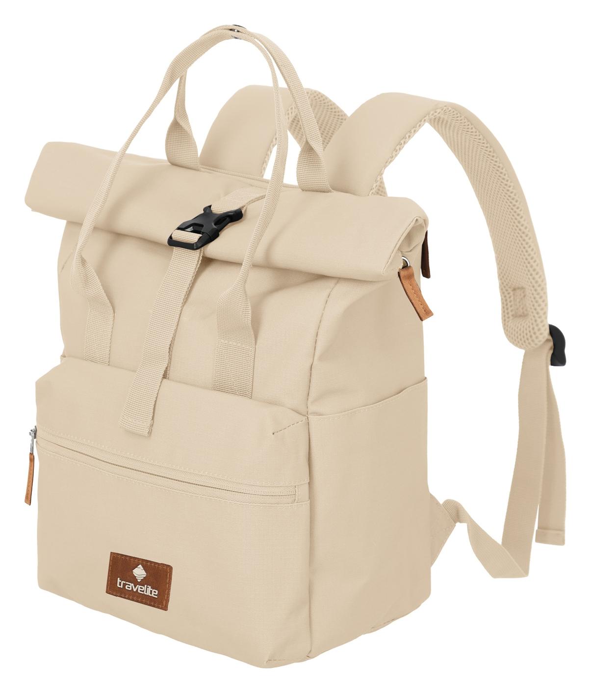 Roll-top batoh Travelite Basics Short Handle Roll-up Off-white Roll-top batoh Travelite Basics Short Handle Roll-up Off-white