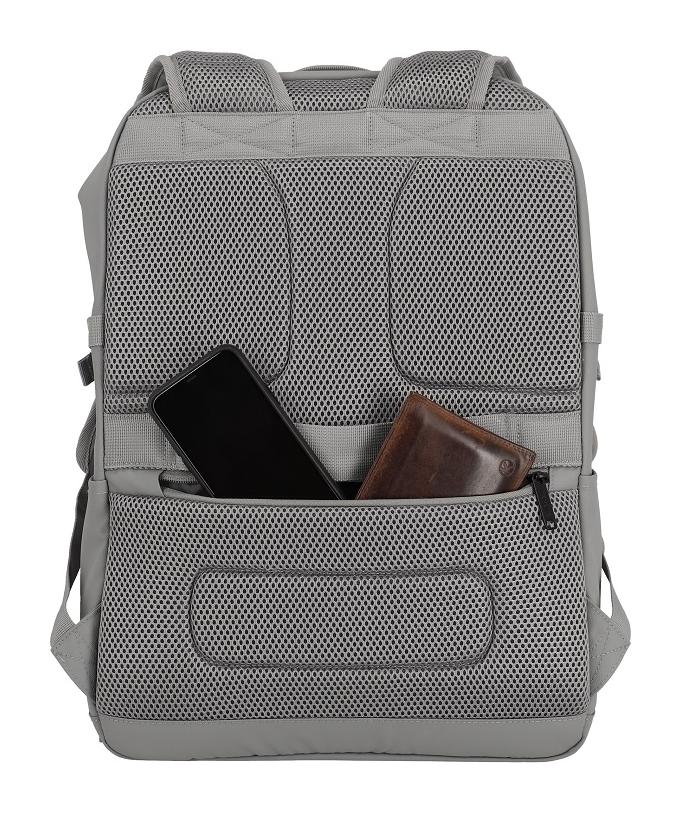 Batoh na notebook Travelite Basics Backpack Water-repellent Light grey – Obrázok 6
