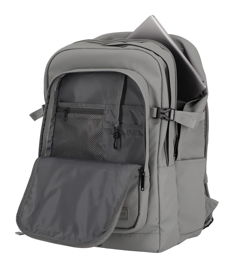 Batoh na notebook Travelite Basics Backpack Water-repellent Light grey – Obrázok 5