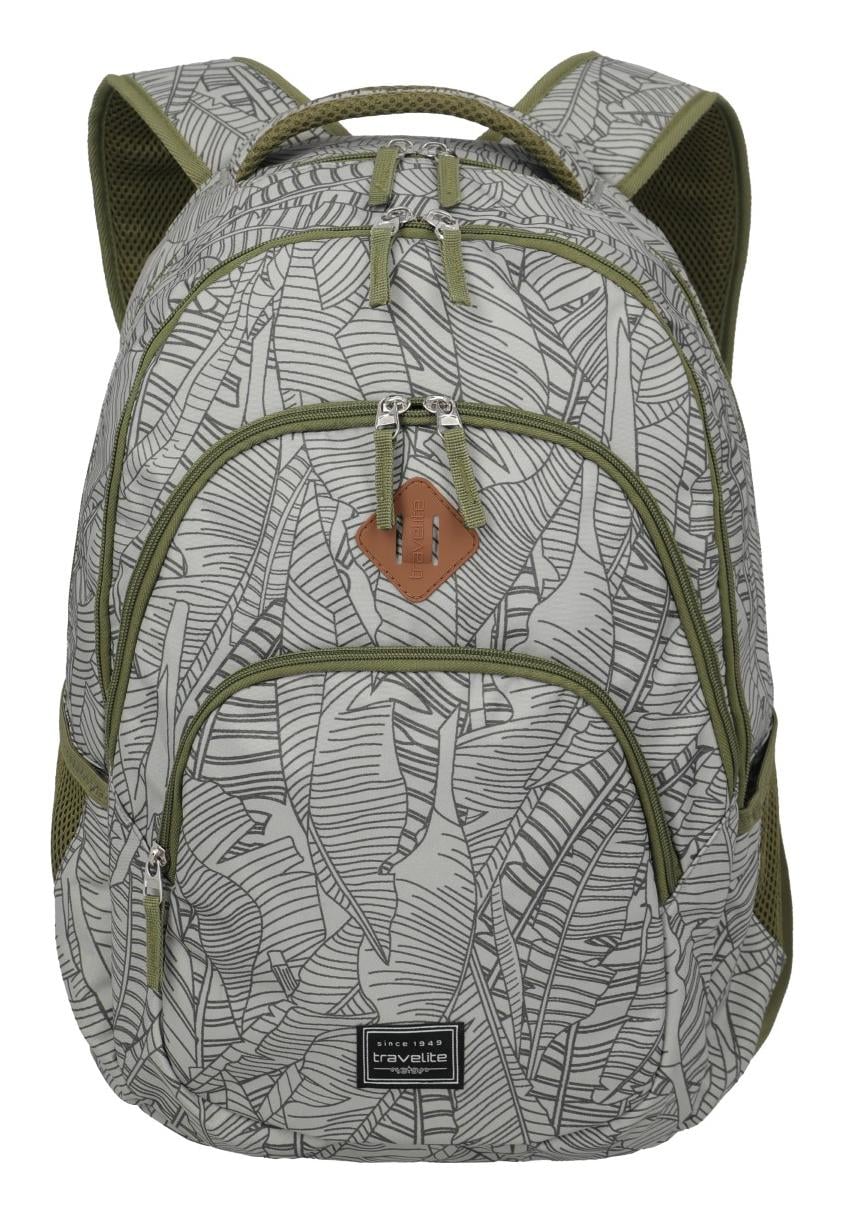 Batoh na notebook Travelite Basics Backpack Print Grey