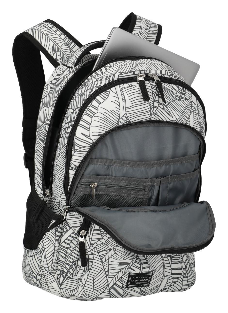 Batoh na notebook Travelite Basics Backpack Print White (obrázok 5)