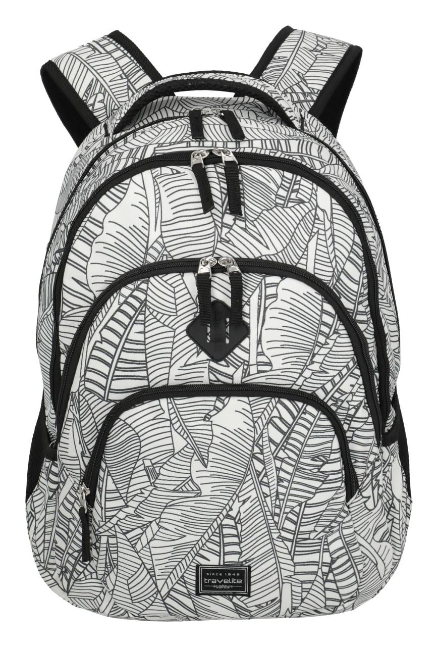 Batoh na notebook Travelite Basics Backpack Print White