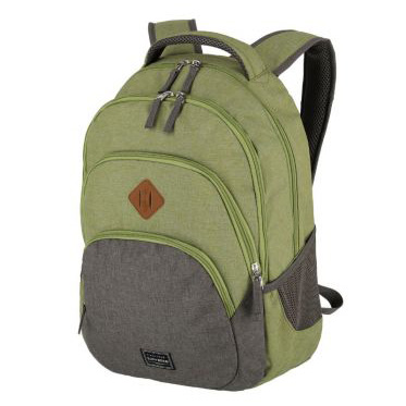 Batoh na notebook Travelite Basics Backpack Melange Green/grey – Obrázok 6