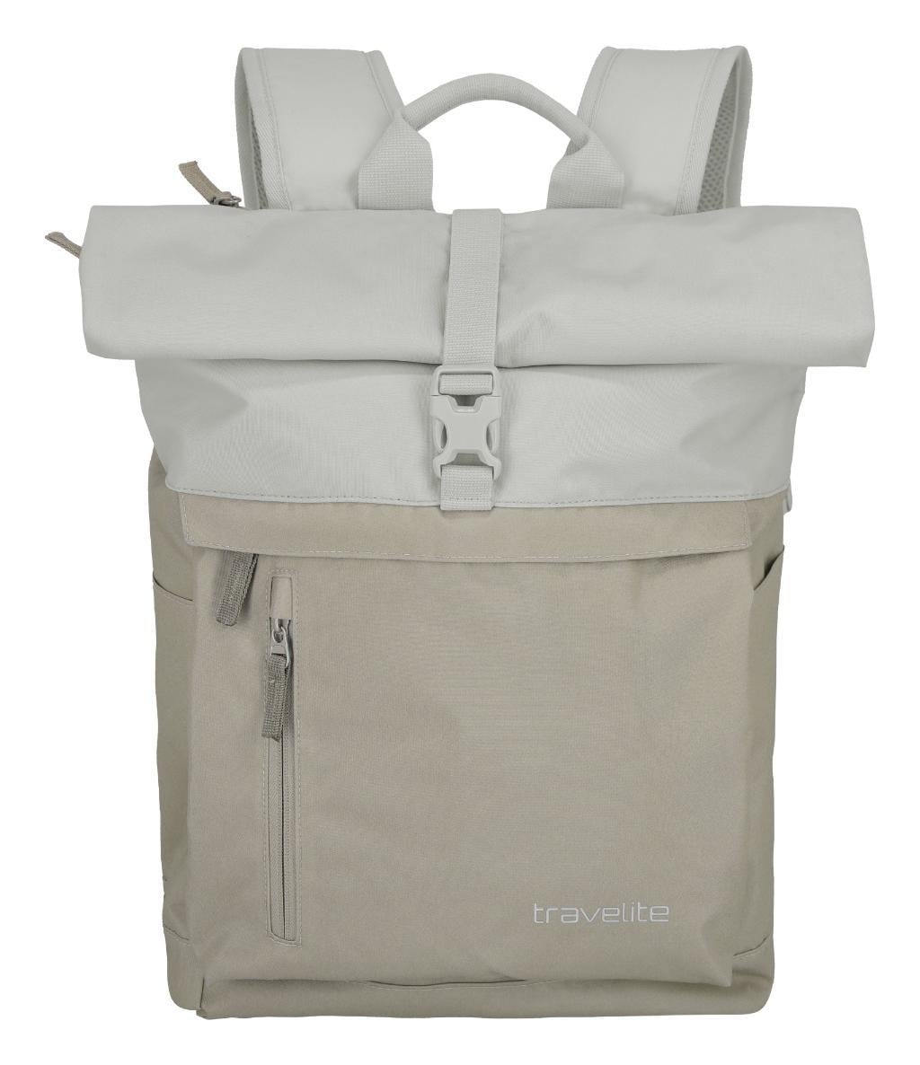 Batoh na notebook Travelite Basics Rollup Backpack Sand/Ivory